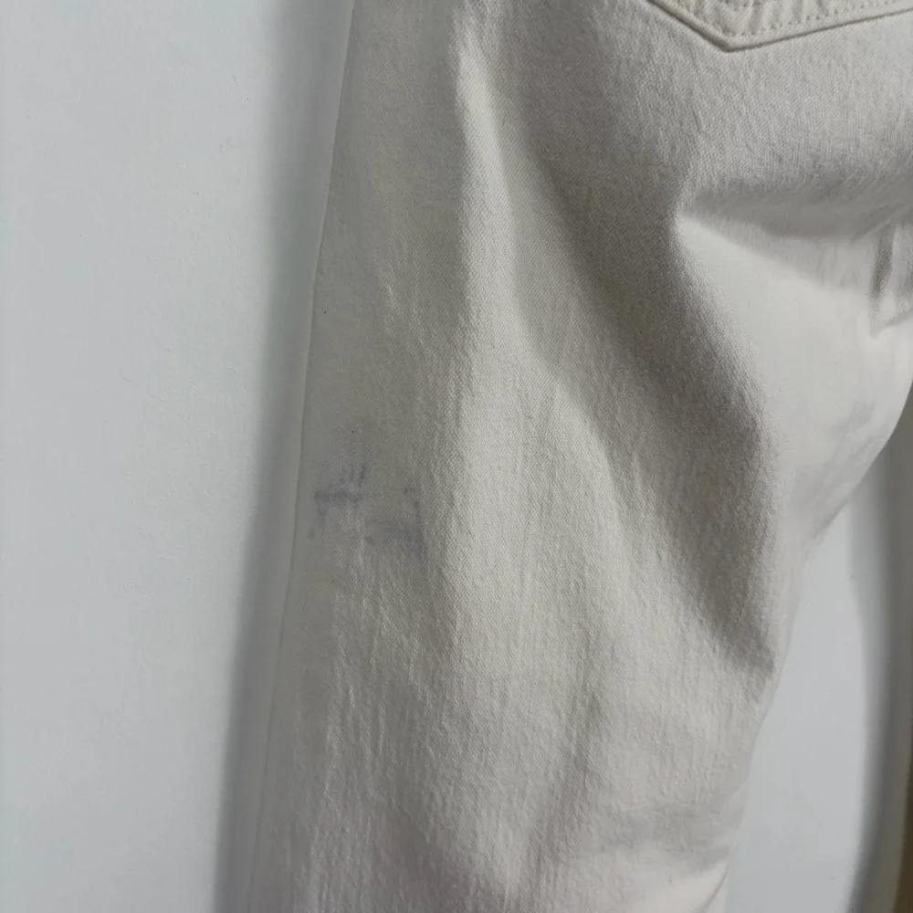 Levi 502 Jeans Mens 34x30 White Taper Fit Denim Pants Regular Rise Zip Fly